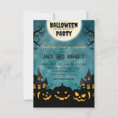 Scary Pumpkin Night Adult Halloween Costume Party 招待状 (正面)