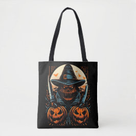 Scary Pumpkin Scarecrow Halloween Killer トートバッグ