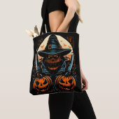 Scary Pumpkin Scarecrow Halloween Killer トートバッグ (クローズアップ)