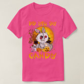Scary Rabbit Did You Say Candy Halloween Pumpkin C Tシャツ (デザイン正面)