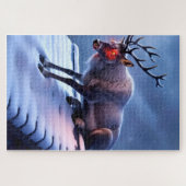 Scary Reindeer on roof! ジグソーパズル (横)