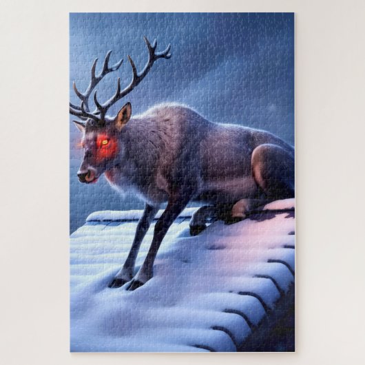 Scary Reindeer on roof! ジグソーパズル (縦)