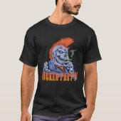 Scary Rocker party Skull horns horror Tシャツ (正面)