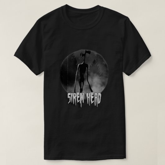 Scary Siren Head vintage meme Tシャツ (デザイン正面)