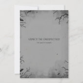 Scary Skeleton Pumpkin Trick or Treat Spooky Party 招待状 (裏面)