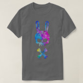 Scary Skull And Crossbones Bad Rabbit Horror Bunny Tシャツ (デザイン正面)