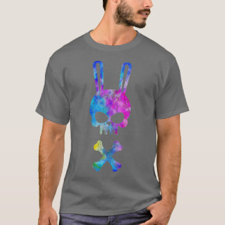 Scary Skull And Crossbones Bad Rabbit Horror Bunny Tシャツ