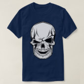 Scary skull sticker tシャツ (デザイン正面)