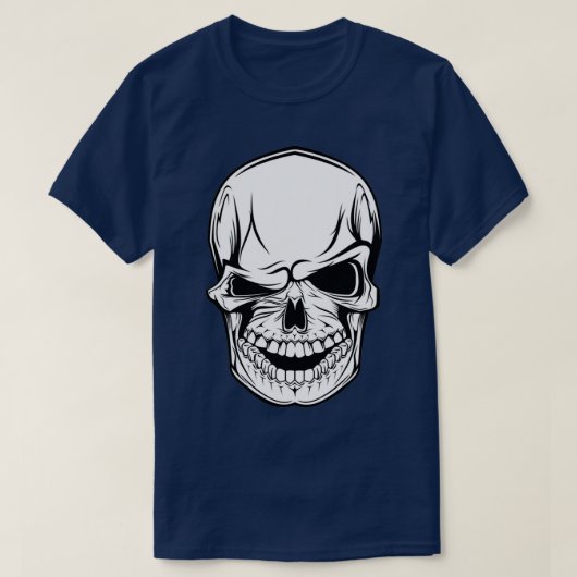 Scary skull sticker tシャツ (デザイン正面)