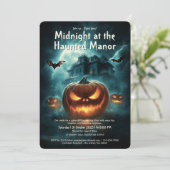Scary Spooky Haunted House Adult Halloween Party 招待状 (スタンド正面)