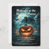 Scary Spooky Haunted House Adult Halloween Party 招待状 (正面)