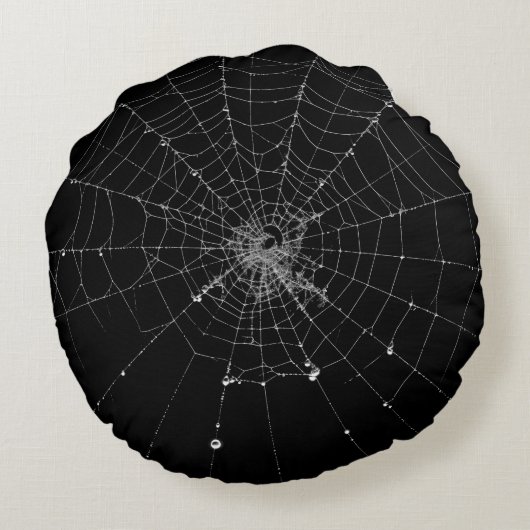 Scary Spooky Spider Web ラウンドクッション (裏面)