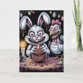 Scary Surreal Horror Easter Card Dark Holiday  カード (正面)