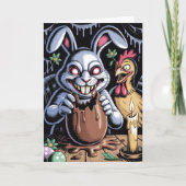 Scary Surreal Horror Easter Card Dark Holiday  カード (正面)