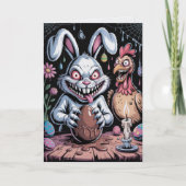 Scary Surreal Horror Easter Card Dark Holiday  カード (正面)