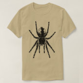 Scary Tarantula Spider Black Arachnid Tシャツ (デザイン正面)