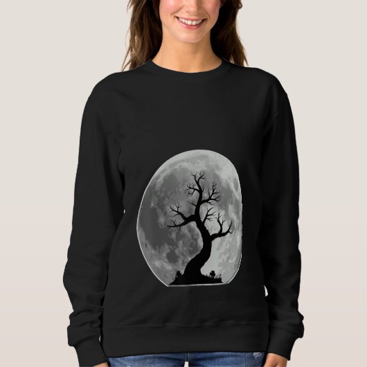 Scary tree in the Moon Halloween Costumes スウェットシャツ (正面)