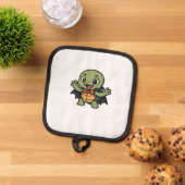 Scary turtle vampire Halloween Oversized T-Shirt 鍋敷き (トップダウン)