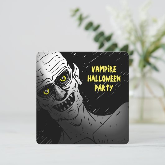 Scary Vampire Halloween Party Invitation 招待状 (スタンド正面)