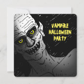 Scary Vampire Halloween Party Invitation 招待状 (正面)
