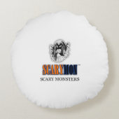 Scarymonのぶんぶん言う音の男の子の枕 ラウンドクッション (裏面)