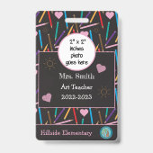 Scatent Color Pencils Art先生IDフォトバッジ バッジ (表面)