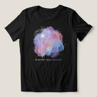 Scatter Your Dreams - 美しいパステルタンポポのデザインW トライブレンドTシャツ