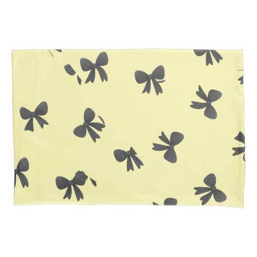 Scattered Bow Pattern pillow case-Minimal Design 枕カバー (正面)