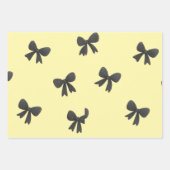 Scattered Bow Pattern Throw Pillow –Minimal design ラッピングペーパーシート (正面3)