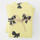 Scattered Bow Pattern Throw Pillow –Minimal design ラッピングペーパーシート (インサイチュ)