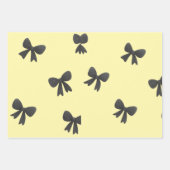 Scattered Bow Pattern Throw Pillow –Minimal design ラッピングペーパーシート (正面)