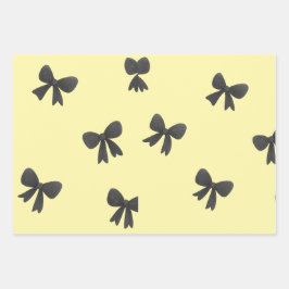 Scattered Bow Pattern Throw Pillow –Minimal design ラッピングペーパーシート