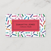 Scattered Crayons代替先生連絡情報 名刺 (正面)