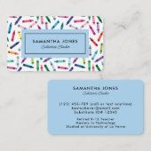 Scattered Crayons Substitute Teacher Contact Info 名刺 (正面/裏面)