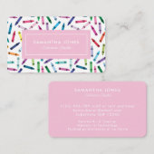 Scattered Crayons Substitute Teacher Contact Info 名刺 (正面/裏面)