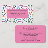 Scattered Crayons Substitute Teacher Contact Info 名刺 (正面/裏面)