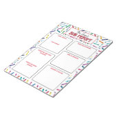 Scattered Crayons Substitute Teacher Report Note ノートパッド (アングル)