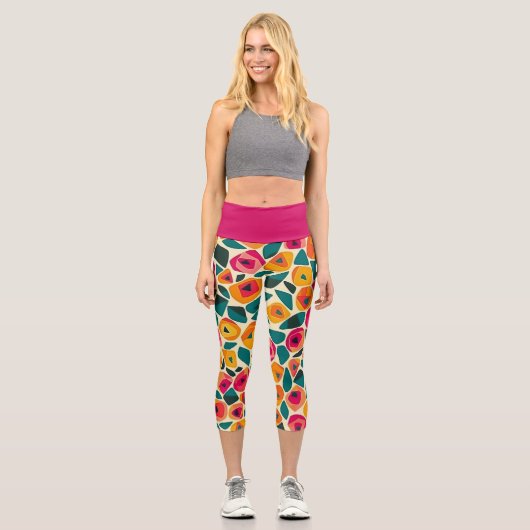 Scattered Floral Love カプリレギンス (正面)