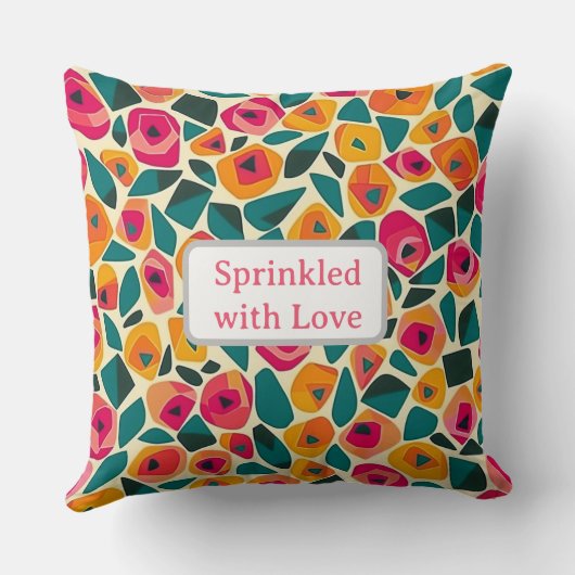 Scattered Floral Love - Sprinkled with love クッション (裏面)
