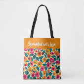 Scattered Floral Love - Sprinkled with love トートバッグ (正面)