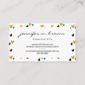 Scattered Hearts Confetti 名刺 (裏面)