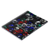 Scattered Jewels and Gemstones Personalised ノートブック (左側)