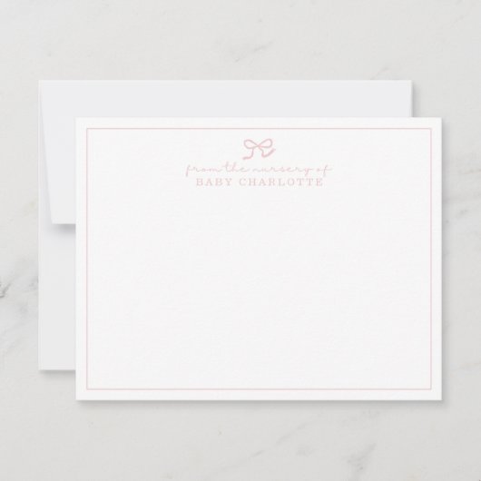 Scattered Meadow Folk Nursery Note Card 招待状 (正面)