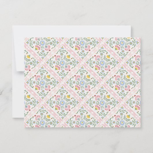 Scattered Meadow Folk Nursery Note Card 招待状 (裏面)
