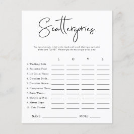 Scattergories | ブライダルシャワーゲーム