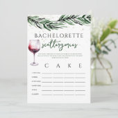 Scattergories Wine Pines Bacheloretteのゲームカード 招待状 (スタンド正面)