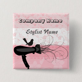 Scatterredによってはサロンの美容師のマネシツグミが開花します 缶バッジ