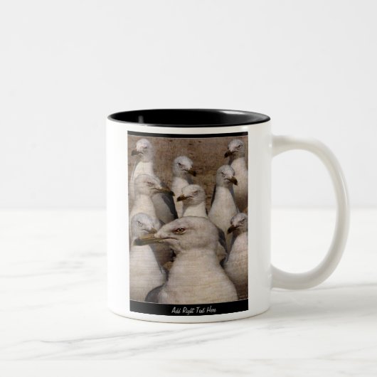 Scavagingのどん欲なカモメ-カスタムなマグ ツートーンマグカップ (右)