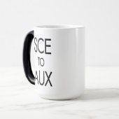 SCEからAUXへの宇宙おもしろいレースとロケット科学 モーフィングマグカップ (正面左)