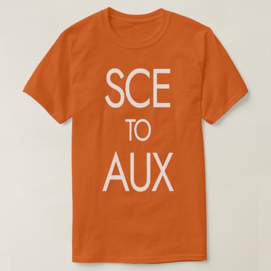 SCE TO AUX Tシャツ (デザイン正面)